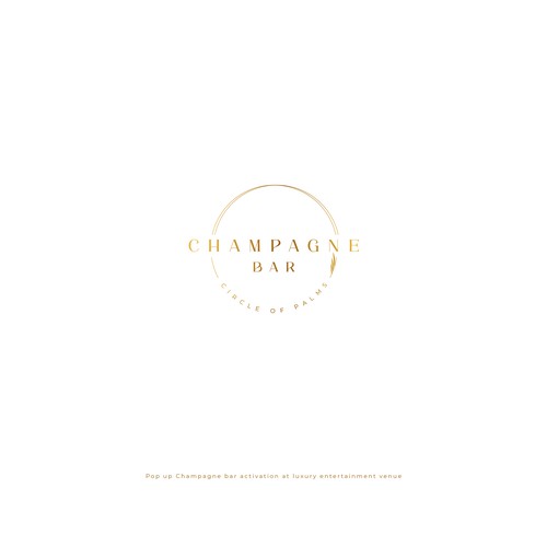 Luxury and modern Champagne Bar logo Design réalisé par MDSTUDIOS.™