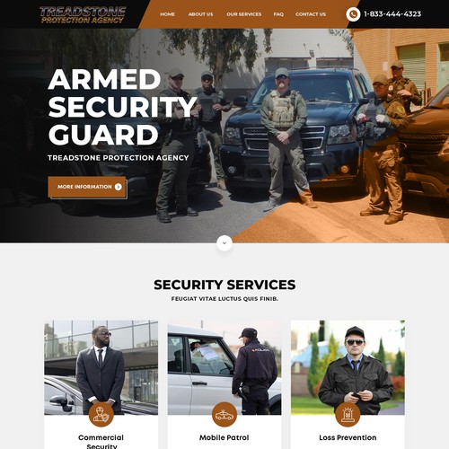 We Need A Strong Website Design For Leading Private Security Company Design by Gendesign