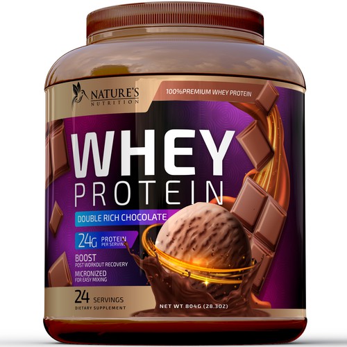 R O S H I NさんのTasty Whey Protein Chocolate Design Needed for Nature's Nutritionデザイン