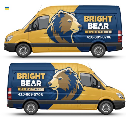 Create a captivating van wrap for Bright Bear Design by Iryna S