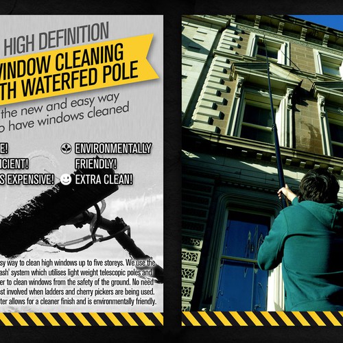 postcard or flyer for High Definition Window Cleaning Réalisé par sercor80