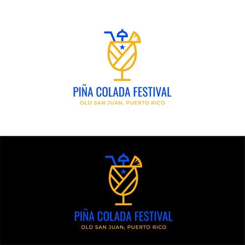 Piña Colada Festival Logo and Branding Package Design by smitadesign