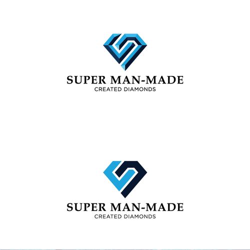 Strong & Simple design for our Super Man-Made Created Diamonds Design by ♛ clever studio ♛