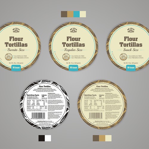 Create a new label for our natural tortillas Diseño de VEBO