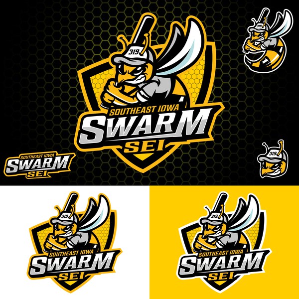 Swarm baseball logo concept