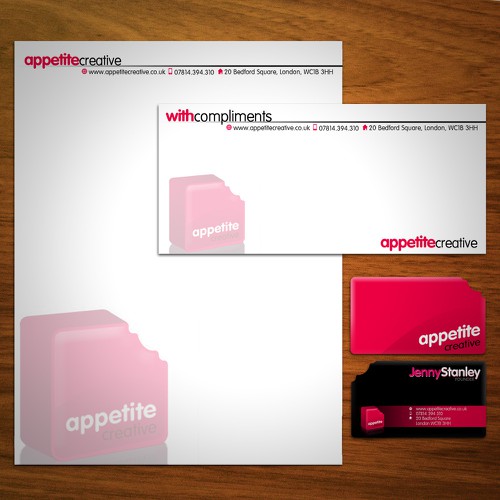 Create the next stationery for Appetite Creative Design by LD Design