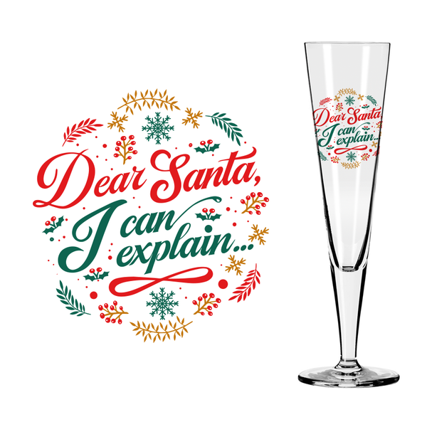 Christmas-Themed Drinking Glass Design