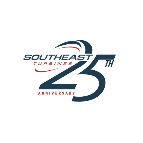 Modern 25th Anniversary Logo Design by OUATIZERGA Djamal