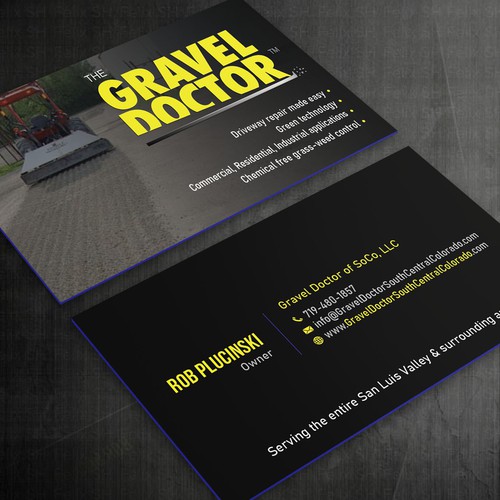 I need a powerful business card for my environmentally friendly driveway services business! Design by Felix SH