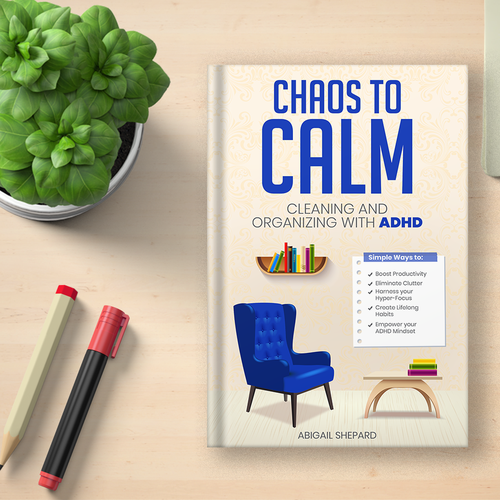Simple and Empowering book cover for cleaning and organizing Diseño de Knorpics