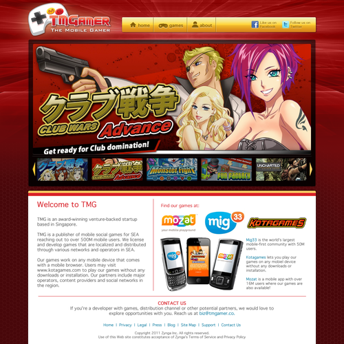 website design for TMGAMER デザイン by RobbyT