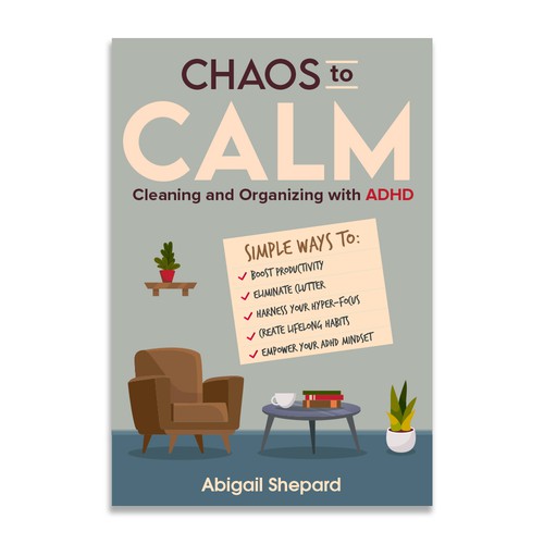 Simple and Empowering book cover for cleaning and organizing Diseño de qwerty4