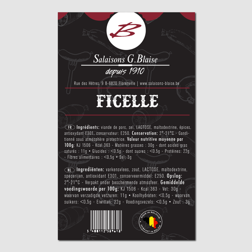 Créer une étiquette moderne pour un saucisson artisanal d'une firme de plus de 100 ans