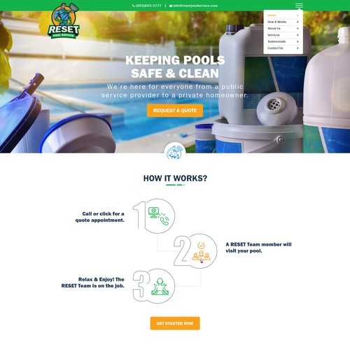 Diseño de Pool Service Website for Heroes of Pool Industry de Jasmin_A