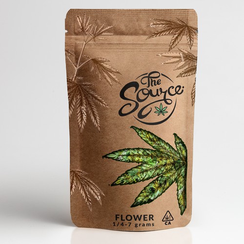 Cannabis Flower Bag Design Design by Sashkica