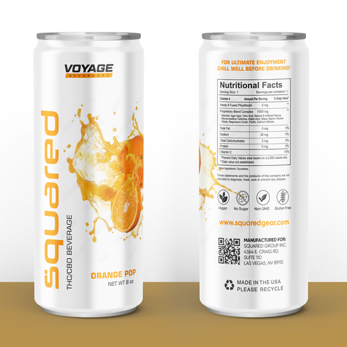 Clean - edgy beverage can for THC / CBD drink Design by SONUPARMAR