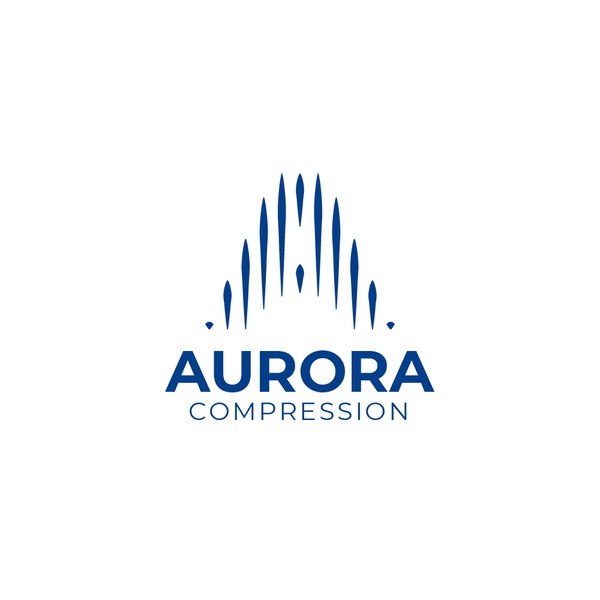 Design by URRICANE _ titled "Aurora Compression Logo Design"