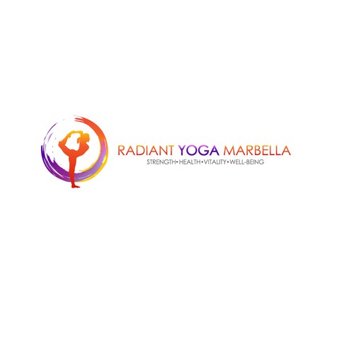 Create a logo for radiant yoga marbella