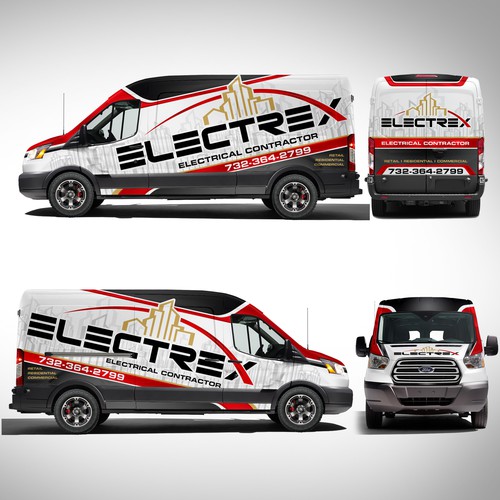 Electrical Contractor Trucks Design by J.Chaushev