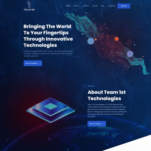 Technology Solutions Provider Website Design Framework Design by AKDCreative