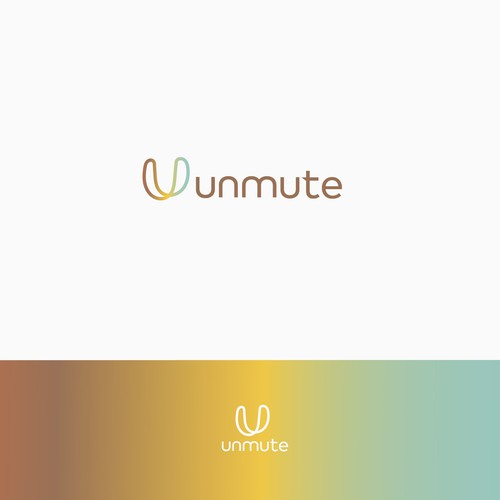 Unmute -- logo and branding guide for a mental health platform for people of color Design by SilvinaL