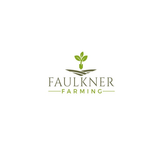 Sustainable & Regenerative Farming Logo and design work "Faulkner Farming" Design by Deep Concept™️