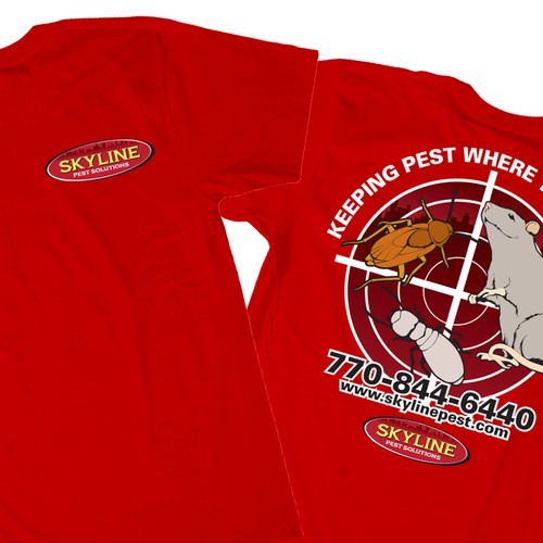 t-shirt design for Skyline Pest Solutions Ontwerp door A.M. Designs