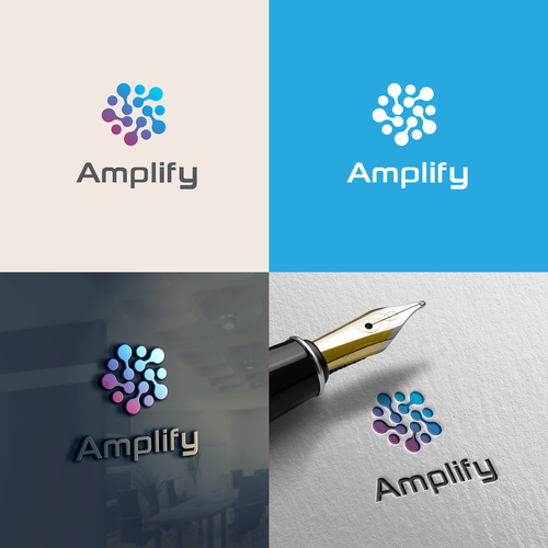 Need a logo that promises to Amplify people's conversations & sense of wonder Design by dennisdesigns