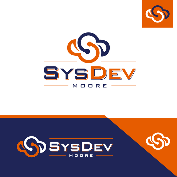 Bold tech-forward logo for System Development Department