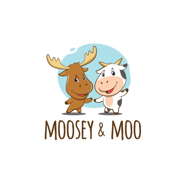 Design by wayang_art titled "Moosey & Moo mascot concept for baby hampers logo"