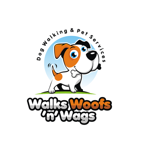 dog walking service logo