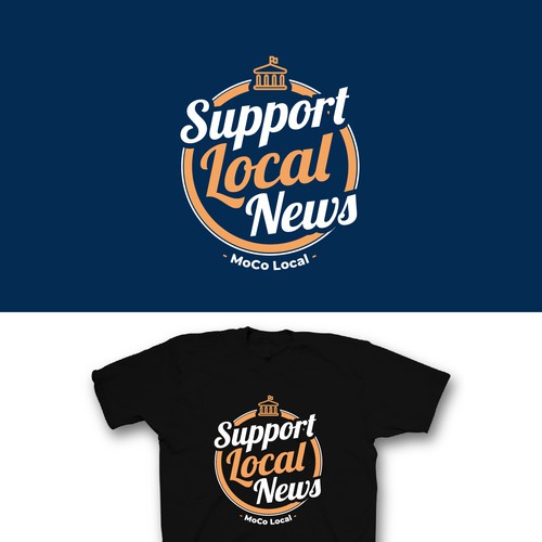 Modern Local news t-shirt design - typographic, illustration or both Design by saka.aleksandar