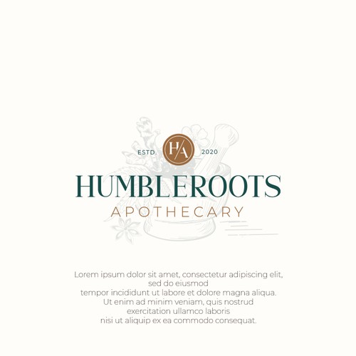 Design a plant-based, health and wellness logo for a new, innovative herbal apothecary. Diseño de Friendly Label