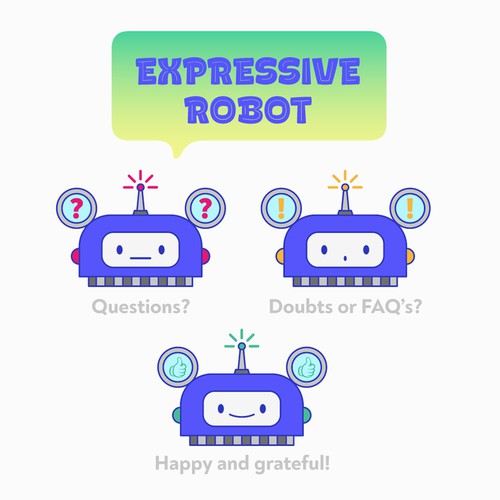 Need cute, friendly Robot mascot for mobile app. Design by Jose Mª Palma Acosta