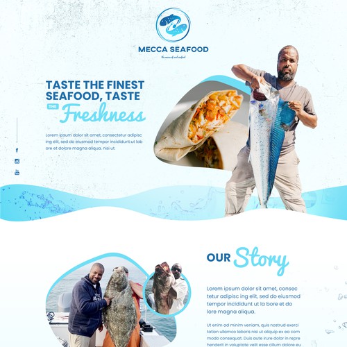 Miami Soul Seafood Restaurant Concept 1 Page Only Design by creatsoul