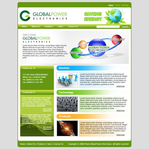 Design di Website Design for Green Electronic Company di Dod's