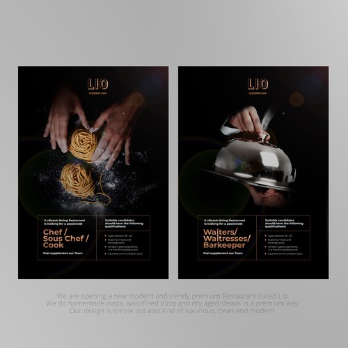 Job recruitment Poster for modern Premium Restaurant Design by Ferdi.182