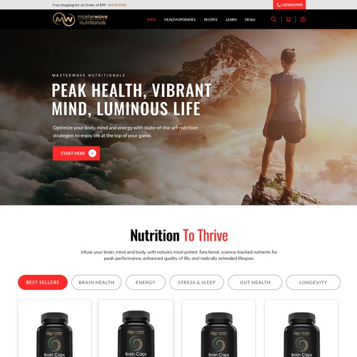 Diseño de Design the "sexiest" and most powerful health supplements website on the planet de monodeepsamanta