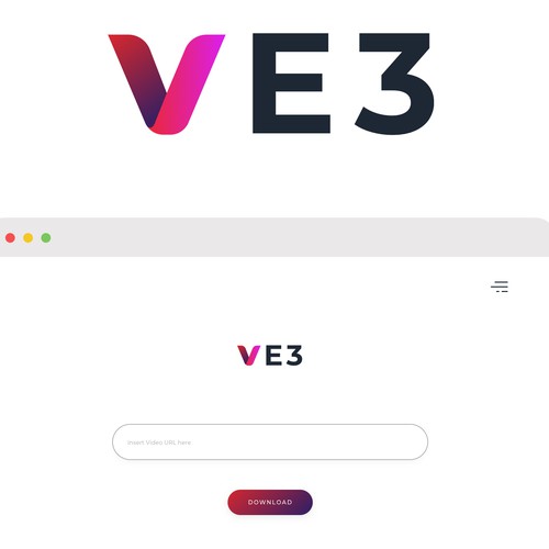 VE3 - Simple Video Downloader Website | Google Style Ontwerp door jezz