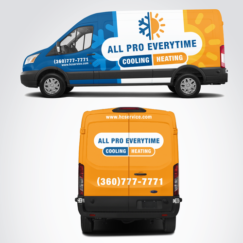 Design a Heating and Cooling Co Wrap in Orange Design by DuhaCreative