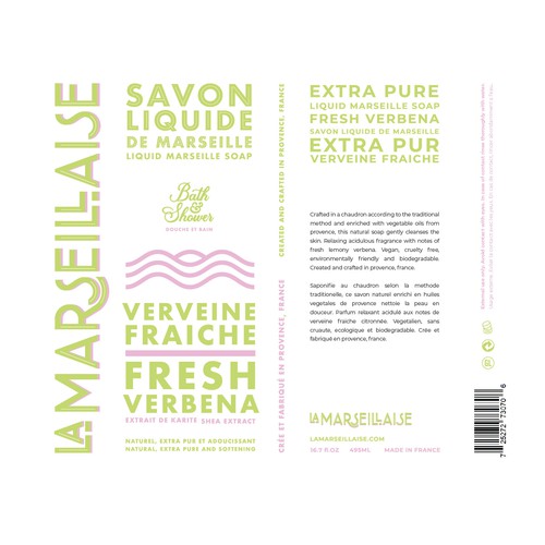 Design bottle label for a new French riviera luxury soap brand Design by Pratama fadhil