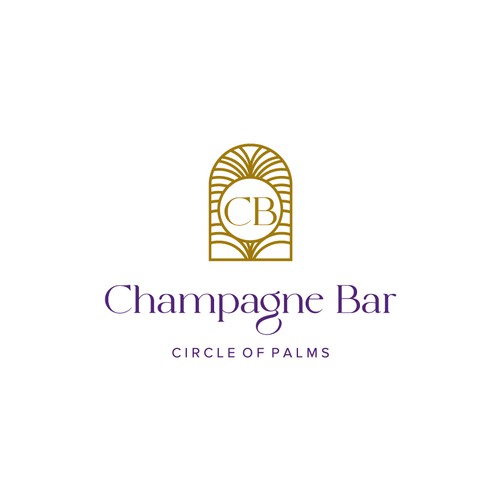 Luxury and modern Champagne Bar logo Design by Gustyjoe