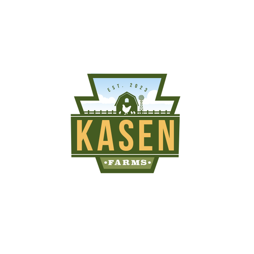 Logo design for small family farm that both dad and 7 year old daughter will love. Design by Andrés Sebastián