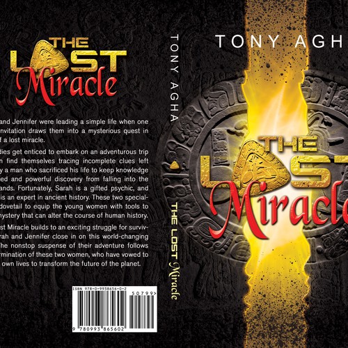 Book cover for suspense thriller 'The Lost Miracle' Design by : Elementi.studio