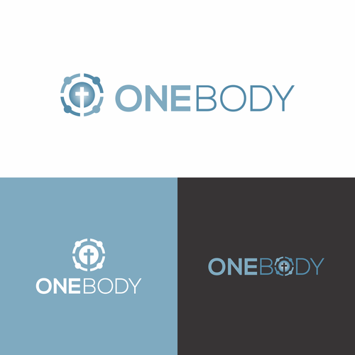 Design a logo for One Body Software showing inter-church community in the One Body of Christ. Design by InfaSignia™
