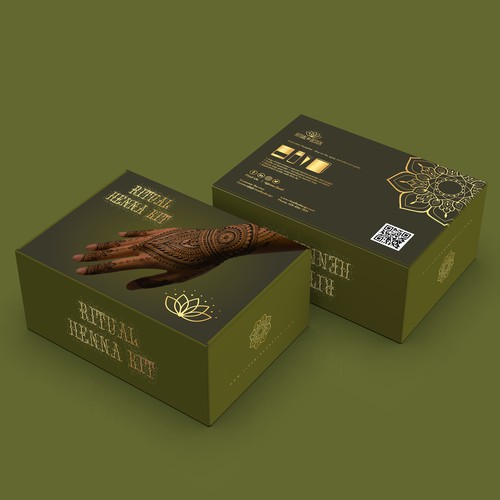 Packaging design for henna art kit Design by Imee008