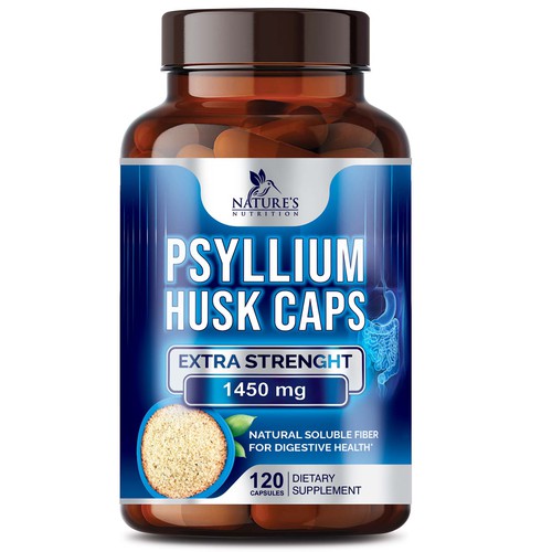 Natural Psyllium Husk Capsules Design needed for Nature's Nutrition Design by sapienpack
