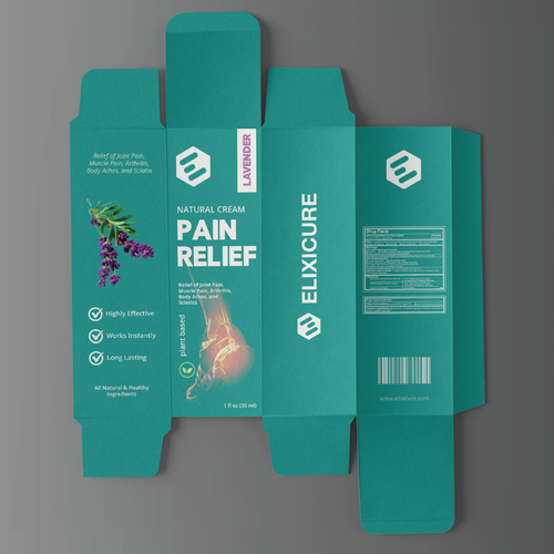 tiger!さんのPain Relief Cream Packagingデザイン