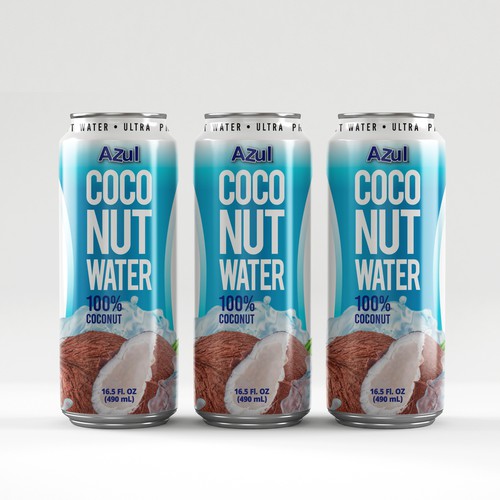 HELP CREATE A COCONUT WATER LABEL PART OF COCONUT WATER LINEUP 100% COCONUT WATER Diseño de creationMB