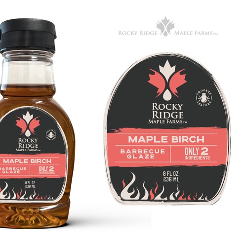 Vintage Label for Birch and Maple Syrup Barbecue Glaze Design by NANOSstylz